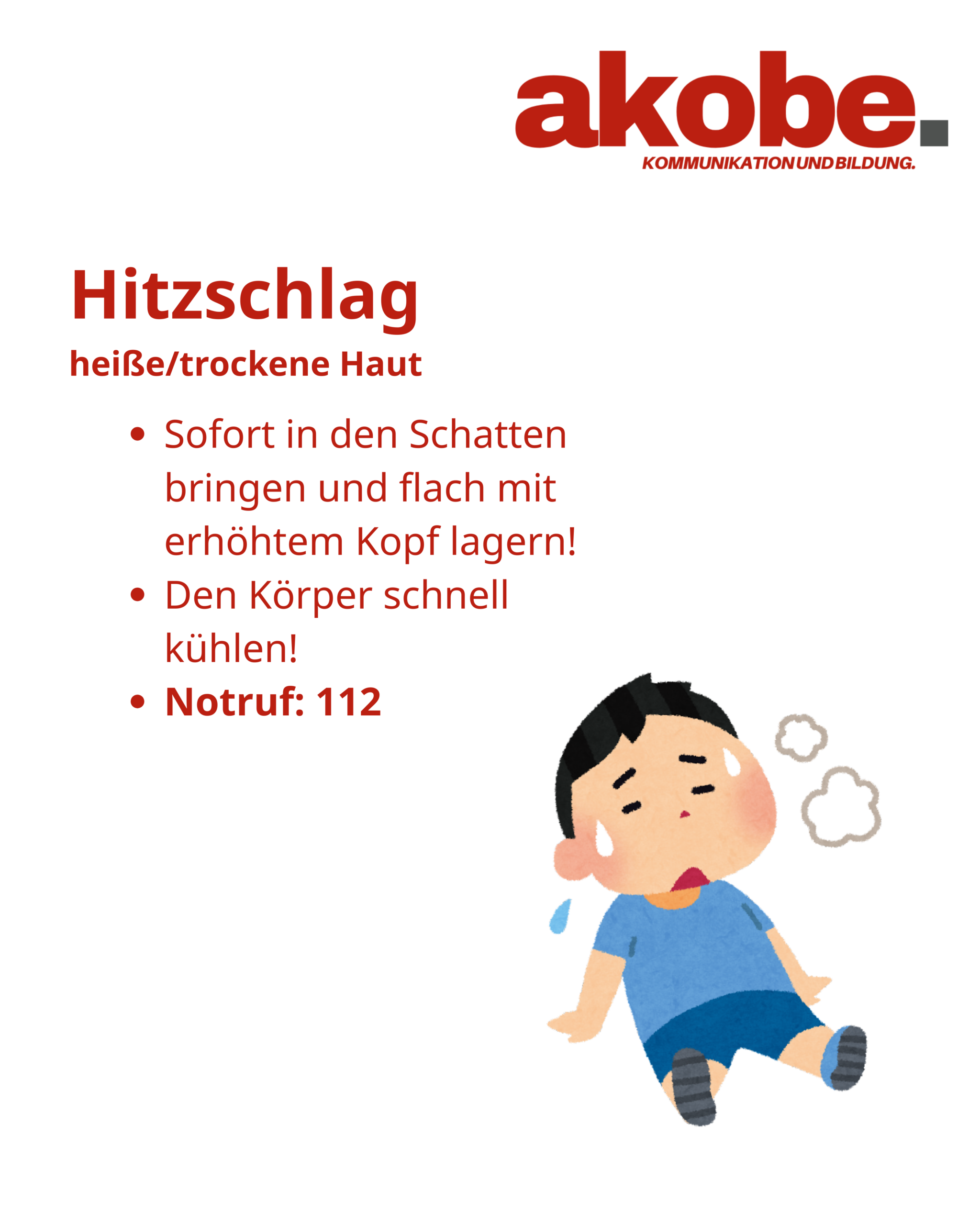 Erste Hilfe beim Hitzschlag
